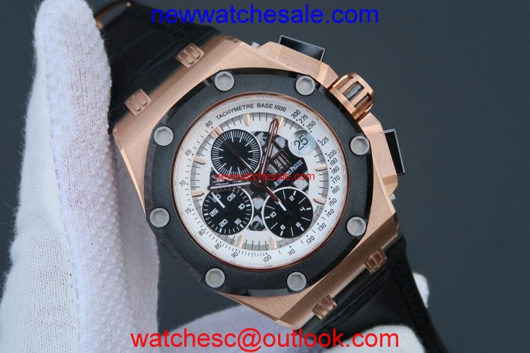 High Imitation Audemars Piguet Royal Oak Offshore 26078 White Skeleton Dial Watch00461