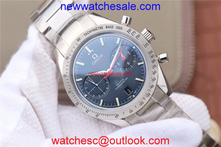 High Imitation Omega Speedmaster 57 Co-Axial Blue Dial Bracelet Watch00300