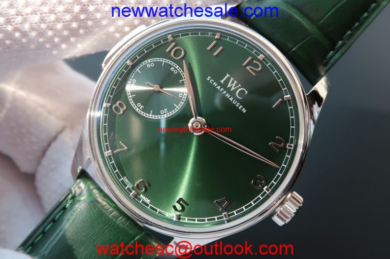 High Quality Fake IWC YLF Portuguese IW5242 Green Dial Watch00356