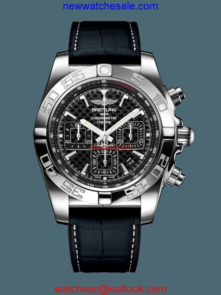 High Quality Imitation Breitling Chronomat 44 Steel polished Carbon Breitling Watch01339