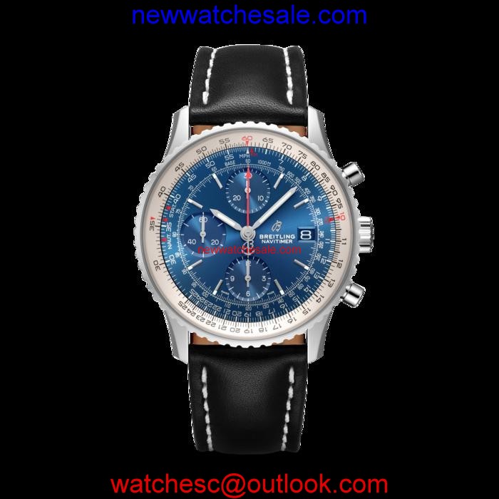 Hot Replica Breitling Navitimer 1 Chronograph 41 Steel Aurora Blue Watch01042
