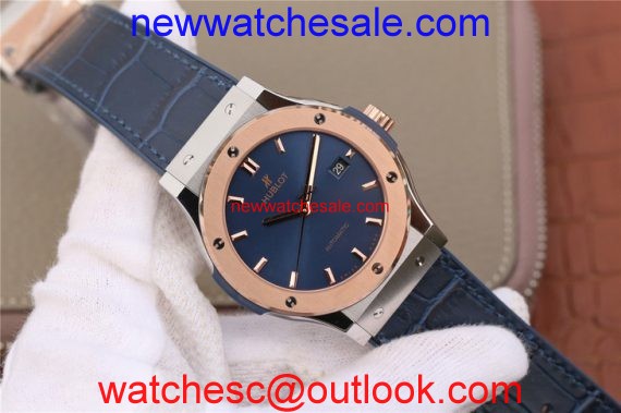 Hublot Classic Fusion 42mm J Blue Dial Blue Gummy Strap Hublot Watch00094