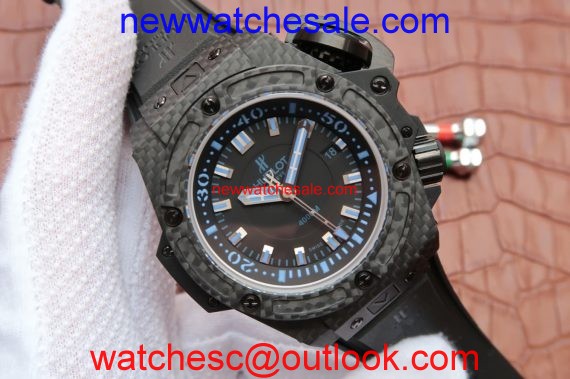 Hublot King Power OceanGraphic 4000 V6F Blue Markers Rubber Strap Watch00380
