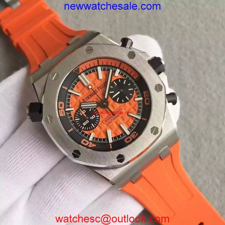 Imitation Audemars Piguet Royal Oak Offshore Diver Chronograph Orange Rubber Strap Watch01236