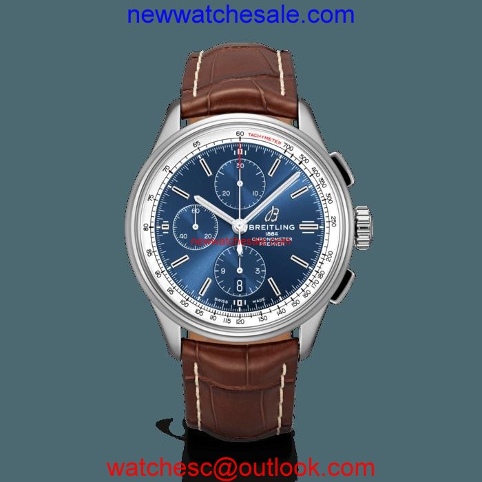 Imitation Breitling Premier Chronograph 42 Steel Blue Watch01221