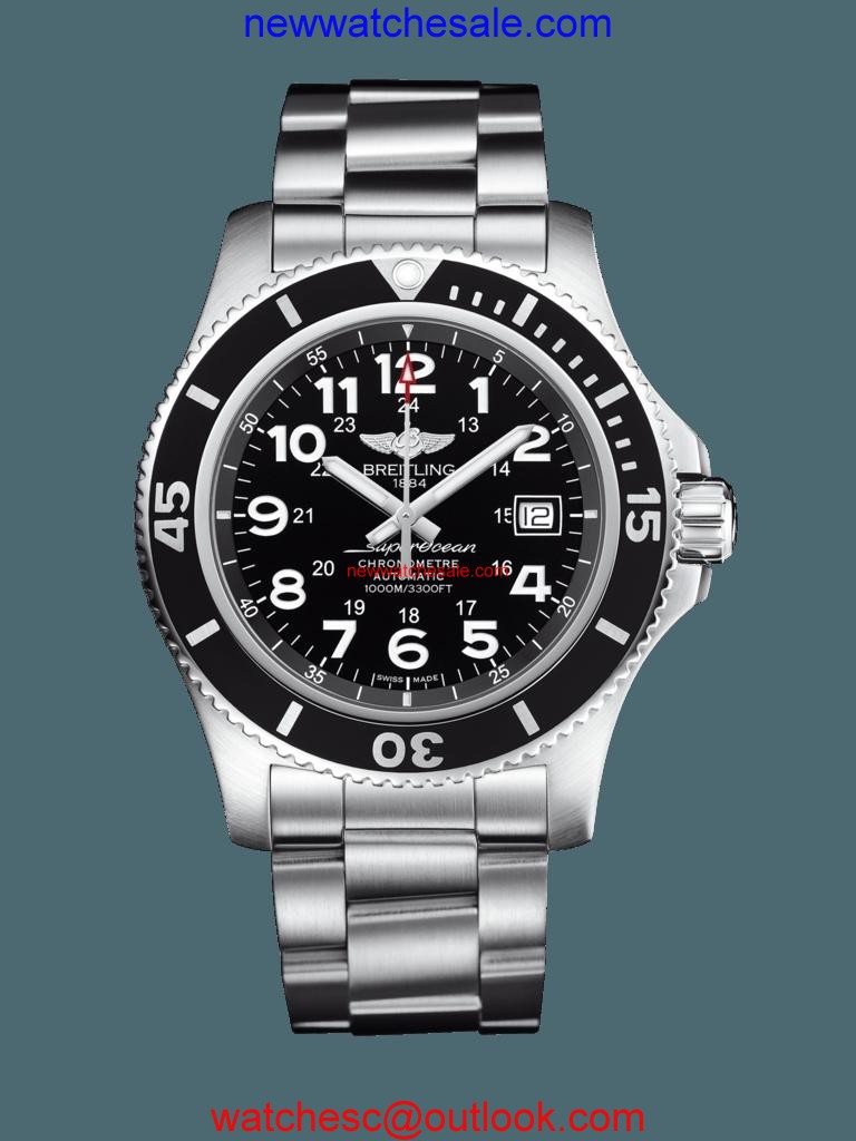 Imitation Breitling Superocean II 44 Steel satin-finish Volcano Black Watch01131