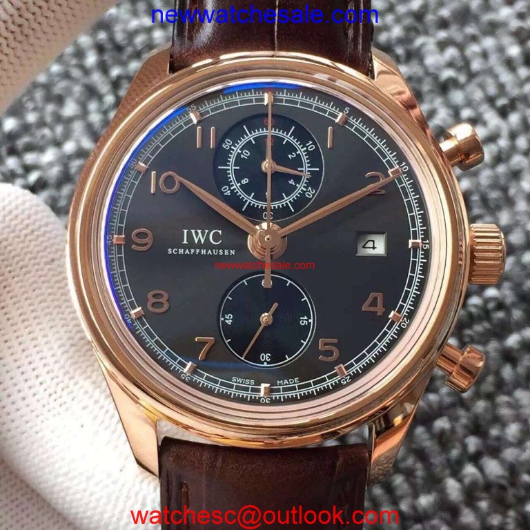 Imitation IWC Portuguese IW390405 Black Dial Watch00973