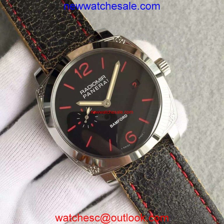 Imitation Panerai N PAM514 Bamford Engraved Case Black Dial 7750 Panerai Watch00861
