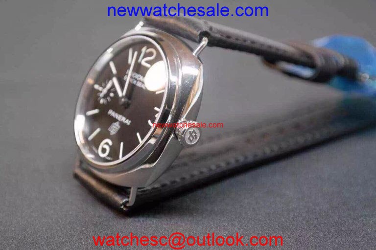 Imitation Panerai PAM380 Black Dial Genuine Black Leather Strap Watch00351