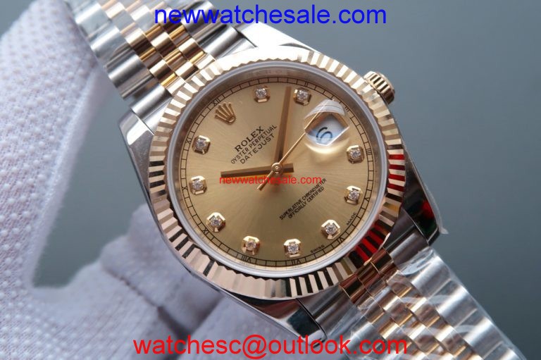 Imitation Rolex DateJust 41mm 126333 Wrapped Dial Diamonds Markers Bracelet Rolex Watch00828