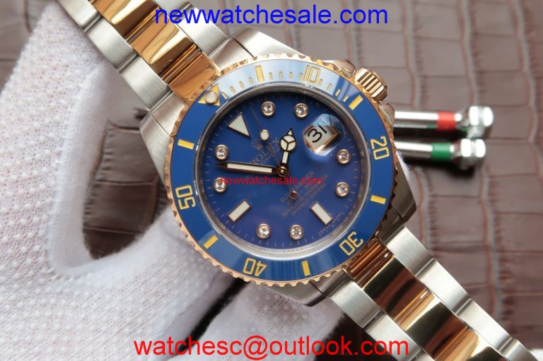 Imitation Rolex Submariner 116613 Wrapped Blue Dial Bracelet Watch00389