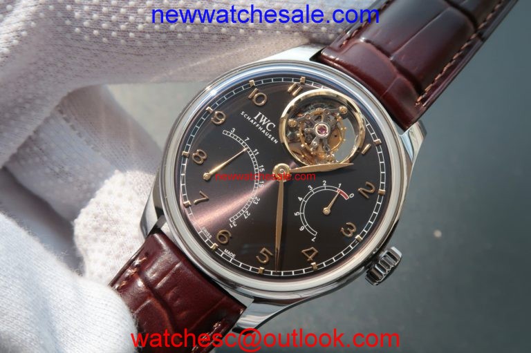 Imitation Top IWC TF Portuguese Tourbillon IW5046 Black Dial Watch00564