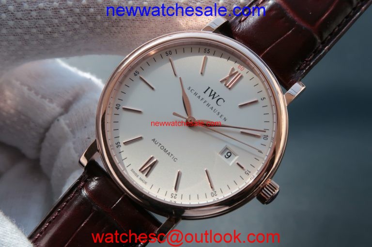 IWC MK Portofino IW356504 Automatic White Dial Leather Strap Watch00754