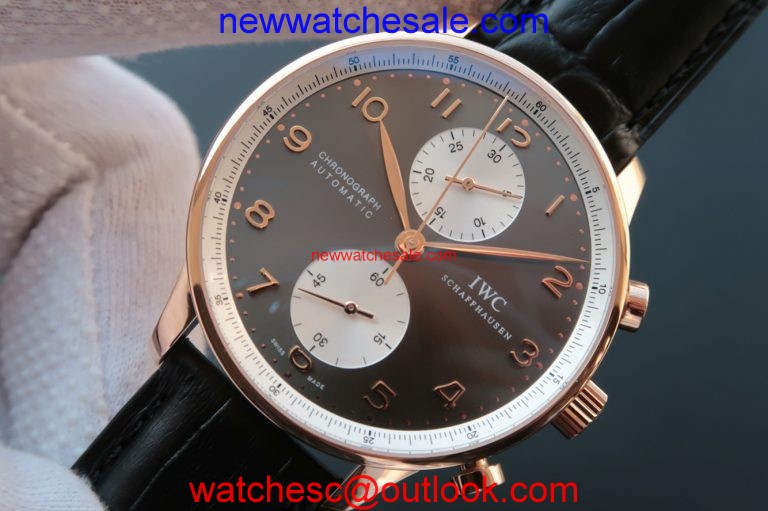 IWC Portuguese Chrono IW371433 Jacky Chen Leather Strap Watch01110