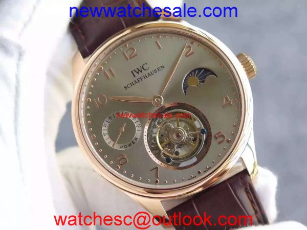 IWC Portuguese Tourbillon Power Reserve Moonphase Markers Gray Dial Watch01251