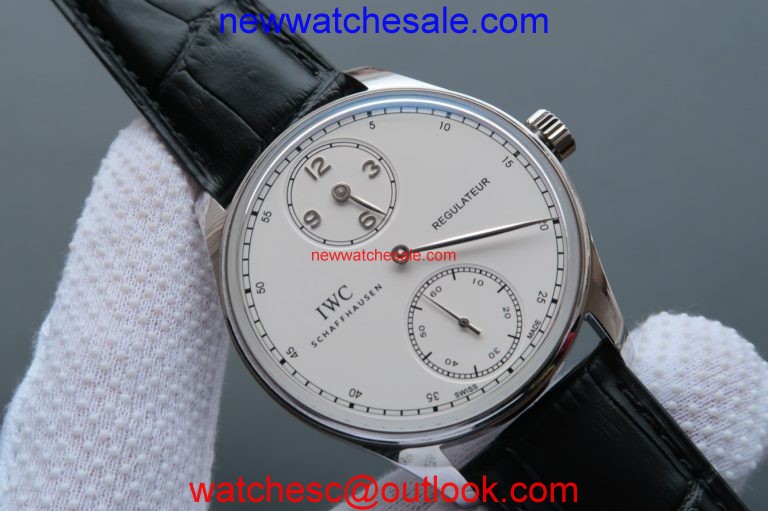 IWC YLF Portuguese Regulateur White Dial Leather Strap Watch01361