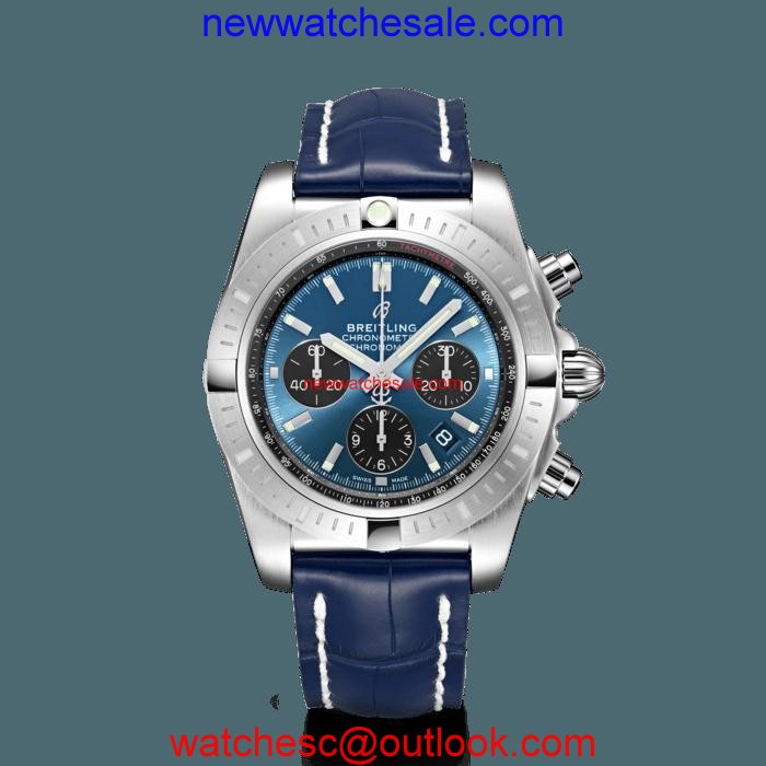 Knockoff Breitling Chronomat B01 Chronograph 44 Steel Blackeye Blue Watch00089