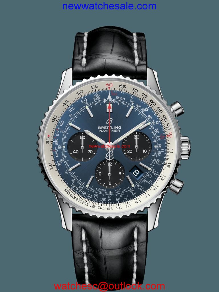 Knockoff Breitling Navitimer 1 B01 Chronograph 43 Steel Blue Watch00535