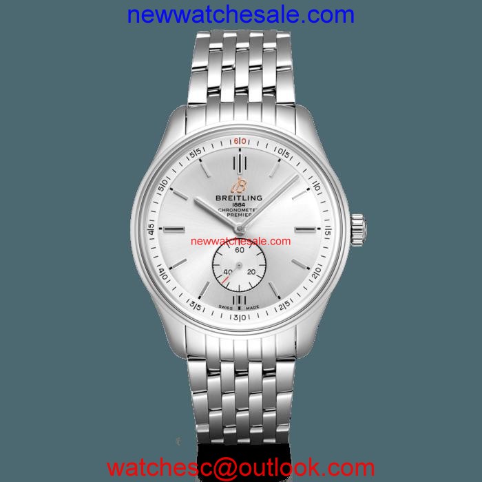 Knockoff Breitling Premier Automatic 40 Steel Silver Breitling Watch00700