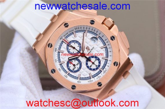 Luxury Audemars Piguet Royal Oak Offshore 44mm Summer Edition White Rubber Strap Watch00422