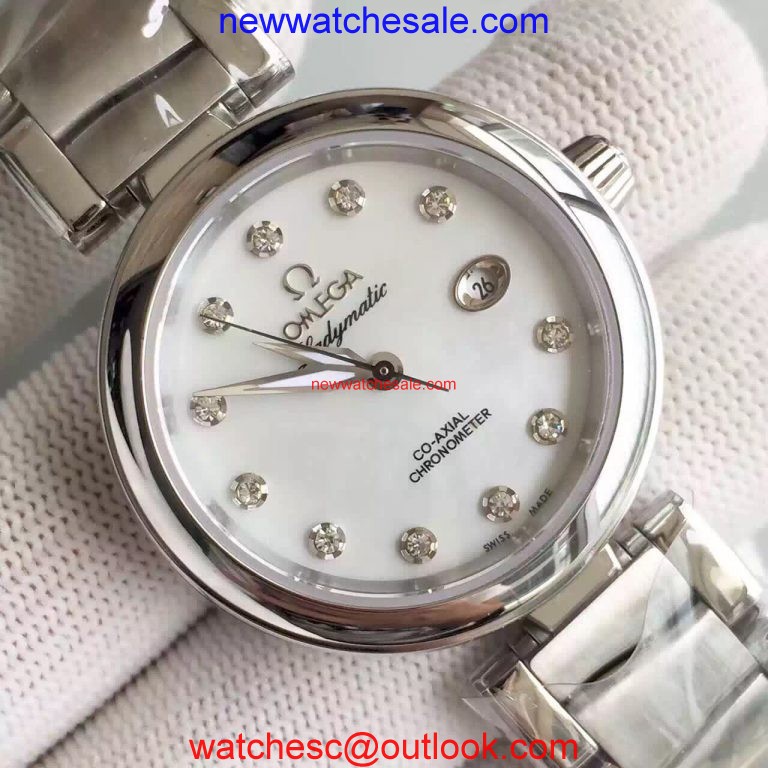 Omega De Ville Lady White Dial Bracelet Watch00502