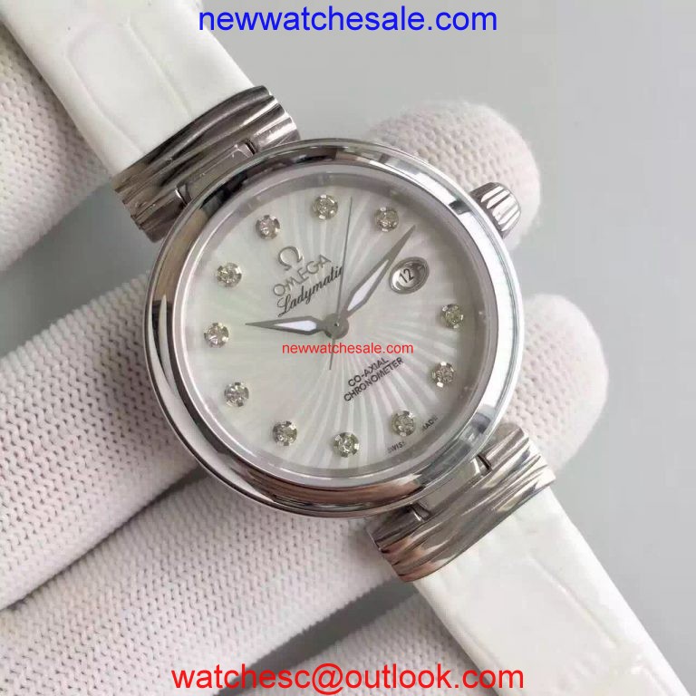 Omega De Ville Lady White Dial Leather Strap Omega Watch00699
