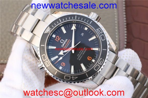 Omega Planet Ocean Professional Ceramic Bezel 45mm Orange Marker Bracelet Watch00898