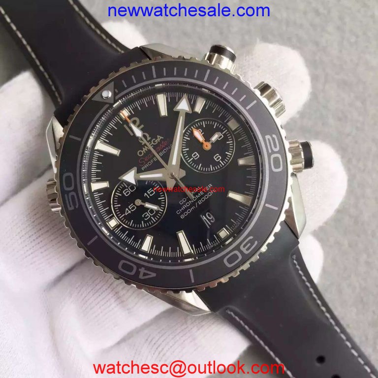 Omega Seamaster Professional Chrono Black Ceramic Black Dial Rubber Strap Watch00329