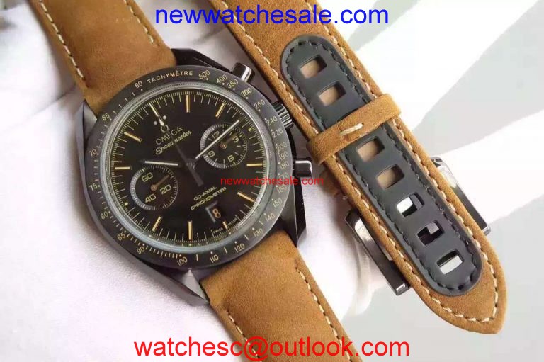 Omega Speedmaster Moonwatch Chrono Vintage Black Asso/Rubber Strap Watch00053