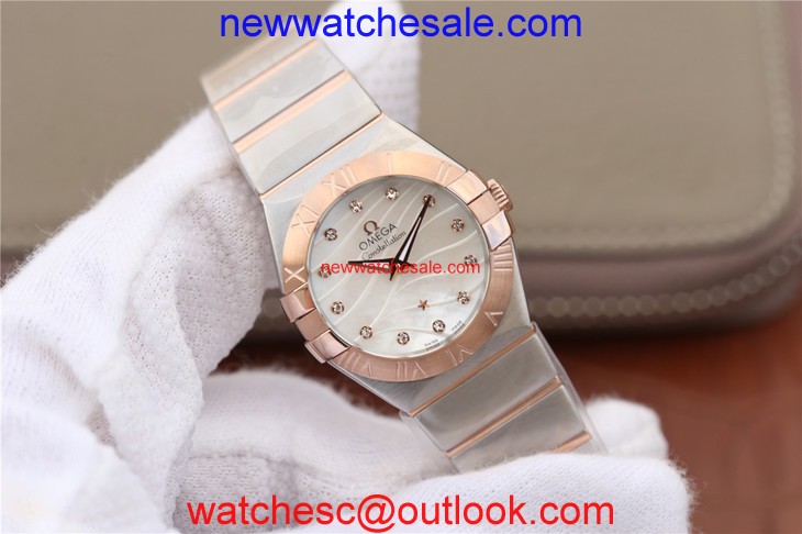 Omega V6 Constellation 27mm Silver Dial Bracelet Ronda Quartz Omega Watch00975