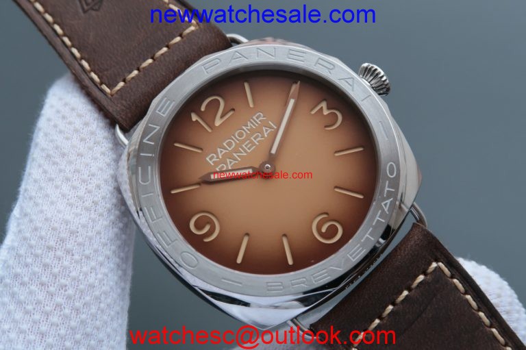Panerai Radiomir PAM687 Brown Dial Leather Strap Watch00016