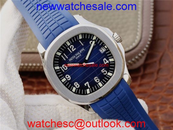 Patek-Philippe Aquanaut 5168 PF Blue Textured Dial Blue Rubber Strap Watch00738
