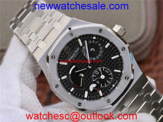 Replica Best Audemars Piguet Royal Oak 41mm 26120 Black Dial Bracelet Watch00633