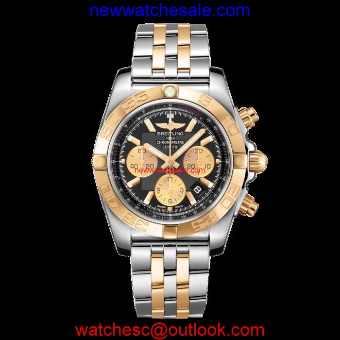 Replica Breitling Chronomat 44 Steel & gold Onyx Black Watch01354