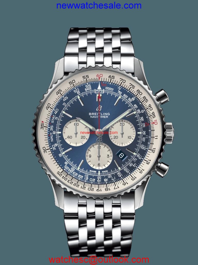 Replica Breitling Navitimer 1 B01 Chronograph 46 Steel Aurora Blue Watch00485