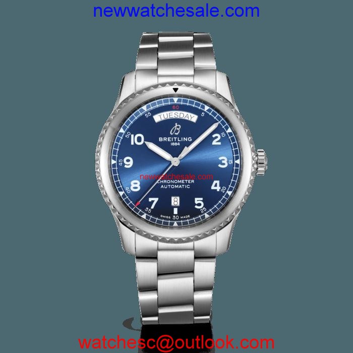 Replica Breitling Navitimer 8 Automatic Day & Date 41 Steel Blue Watch00188