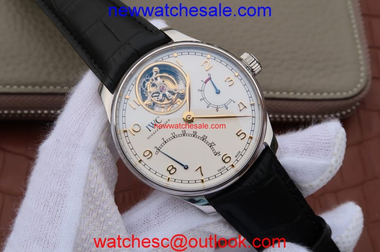 Replica IWC AZ Portuguese Tourbillon IW5046 White Dial Markers Watch00268