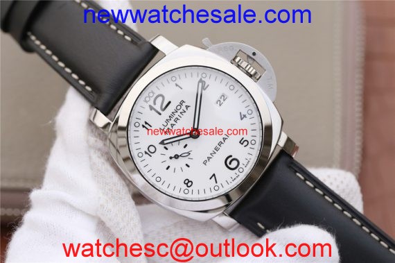 Replica Panerai PAM499 Black Leather Strap Watch00599
