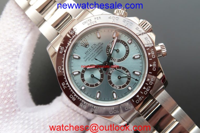 Replica Rolex Daytona 116506 Brown Ceramic Bezel Deep Ice Blue Dial Bracelet Watch00298