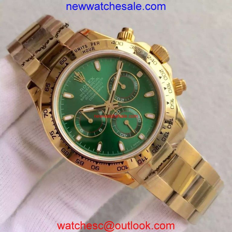 Rolex Daytona 116518 Green Dial on Bracelet Rolex Watch01274