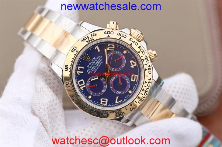 Rolex Daytona 116523 Thick Wrapped Blue Dial Numerals Markers Bracelet Rolex Watch01198