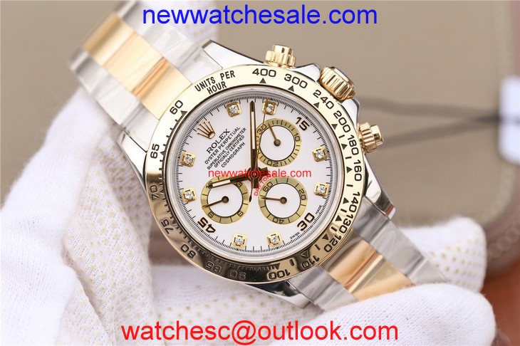 Rolex Daytona 116523 Thick Wrapped White Dial Diamonds Markers Bracelet Rolex Watch00783