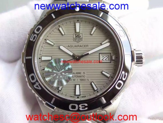 Tag-Heuer Aquaracer Calibre 5 Gray Dial Bracelet Watch00663